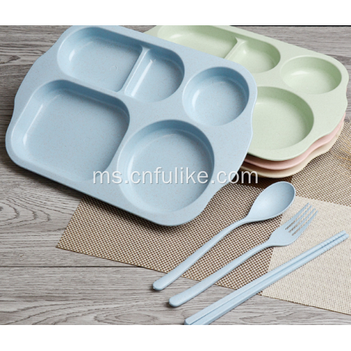 Set Piawaian 4-Pieces Gandum Jerami Plastik